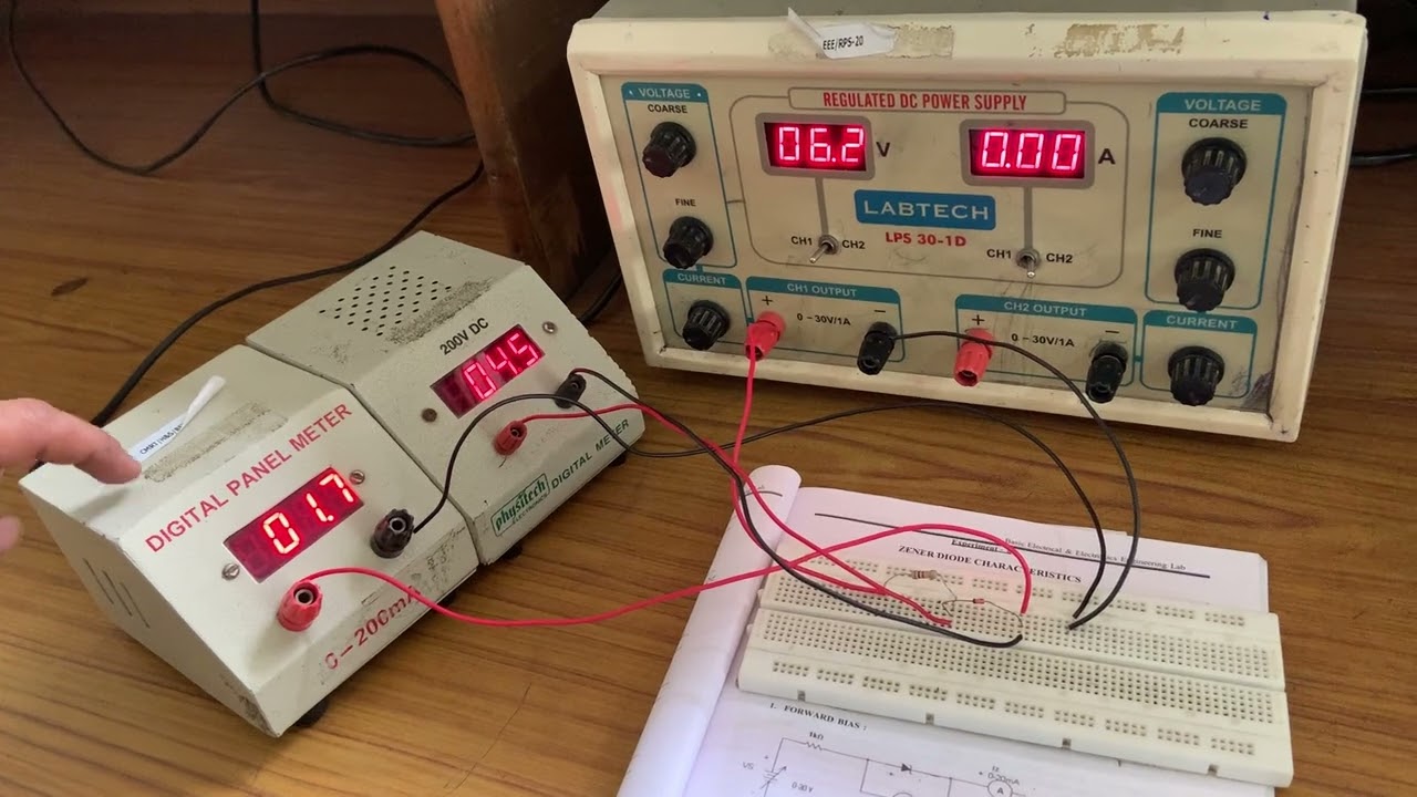 Zener diode lab experiment
