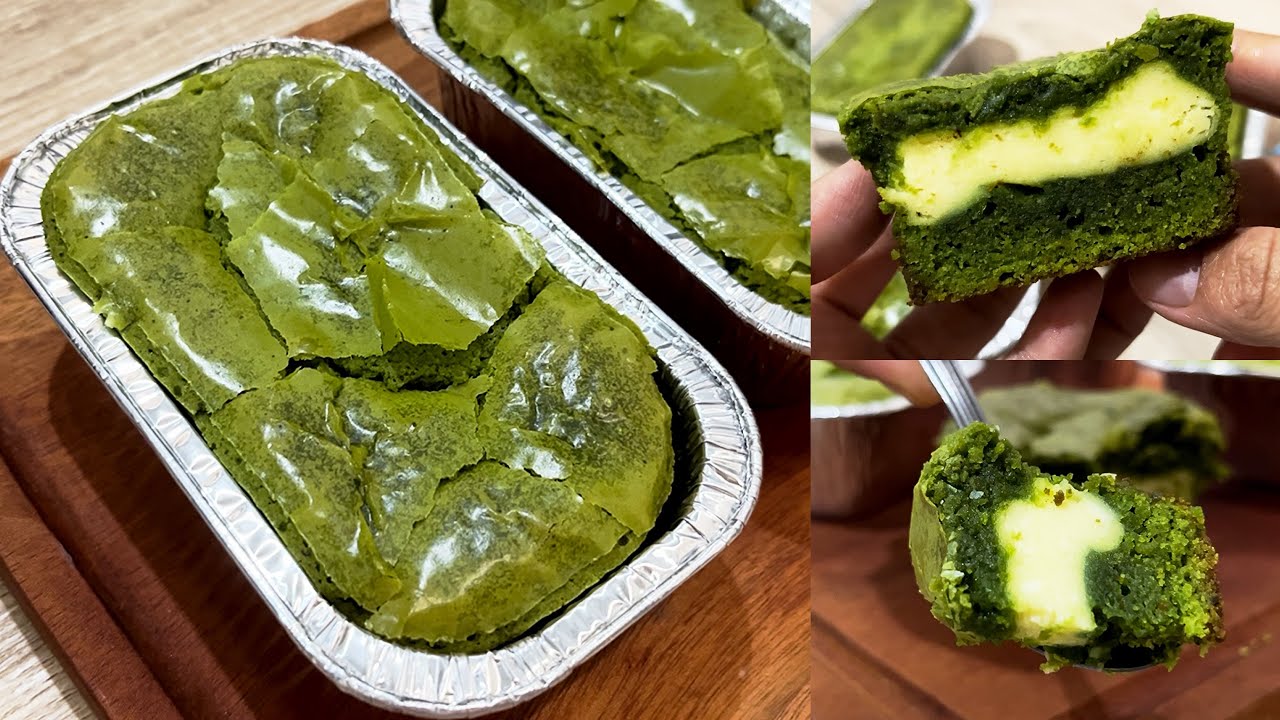 LARIS MANIS sekali coba auto ketagihan ENAK BGT! Matcha Brownies moist diisi Cheese Cake creamy