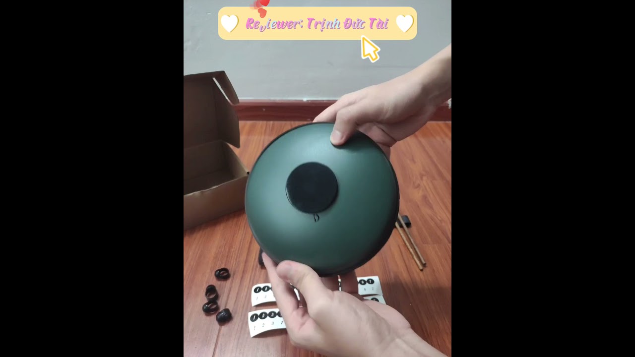Đập hộp ~ Bóc tem Trống Không Linh ~ Tank Drum 11 nốt  ARES chính hãng của Harpstore Music ^^
