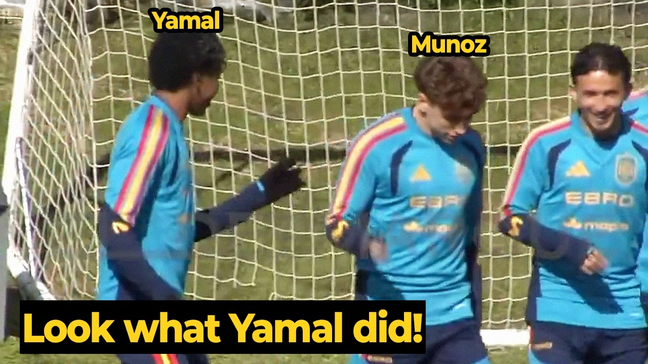 Lamine Yamal trenuje młodego Victora Munoza w Hiszpanii przed meczem z Egiptem