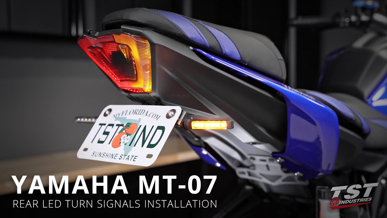 Как установить светодиодные задние поворотники на Yamaha MT-07 2021+ года выпуска от TST Industries
