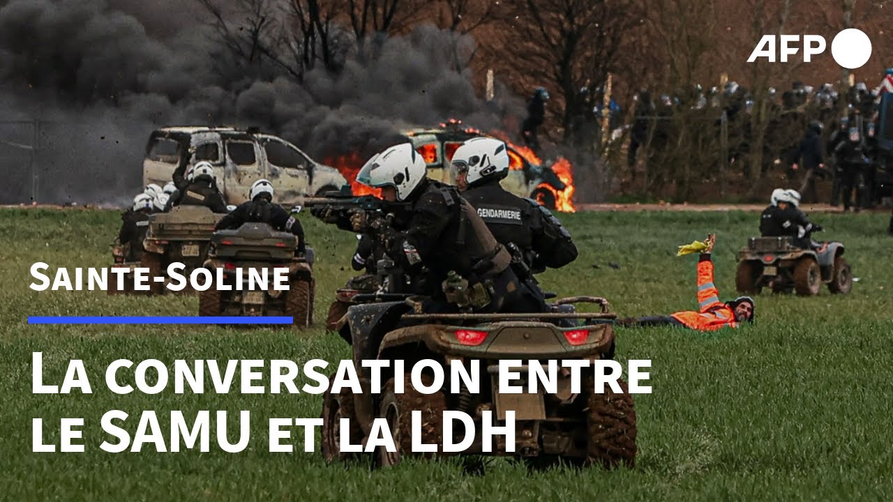 Sainte-Soline: l'enregistrement de la conversation entre le SAMU et la LDH | AFP