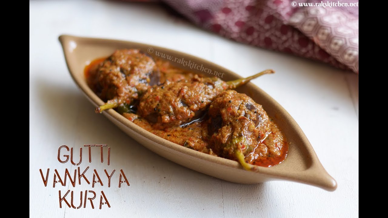 Gutti vankaya koora, gutti vankaya kura no onion no garlic