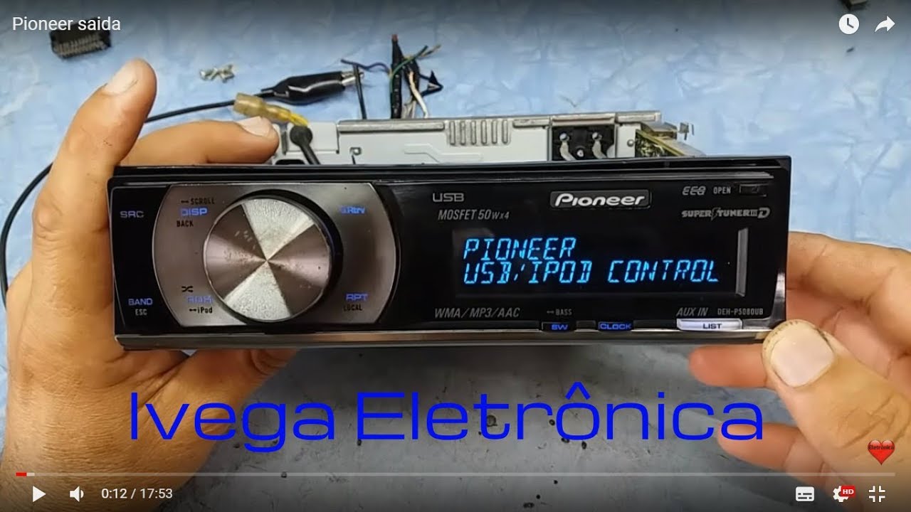 Pioneer DEH-P5080 trocando saída , um belo rádio