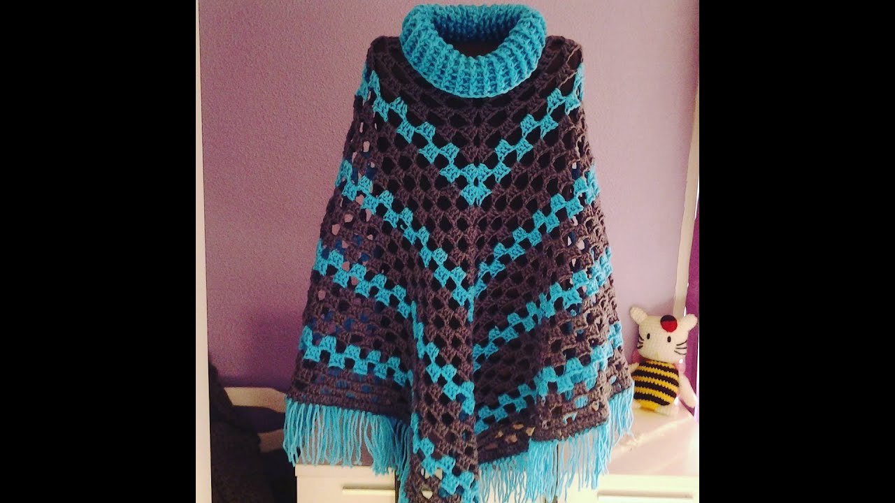 COMO HACER PONCHO FACIL ,PASO A PASO DE GANCHILLO O CROCHET