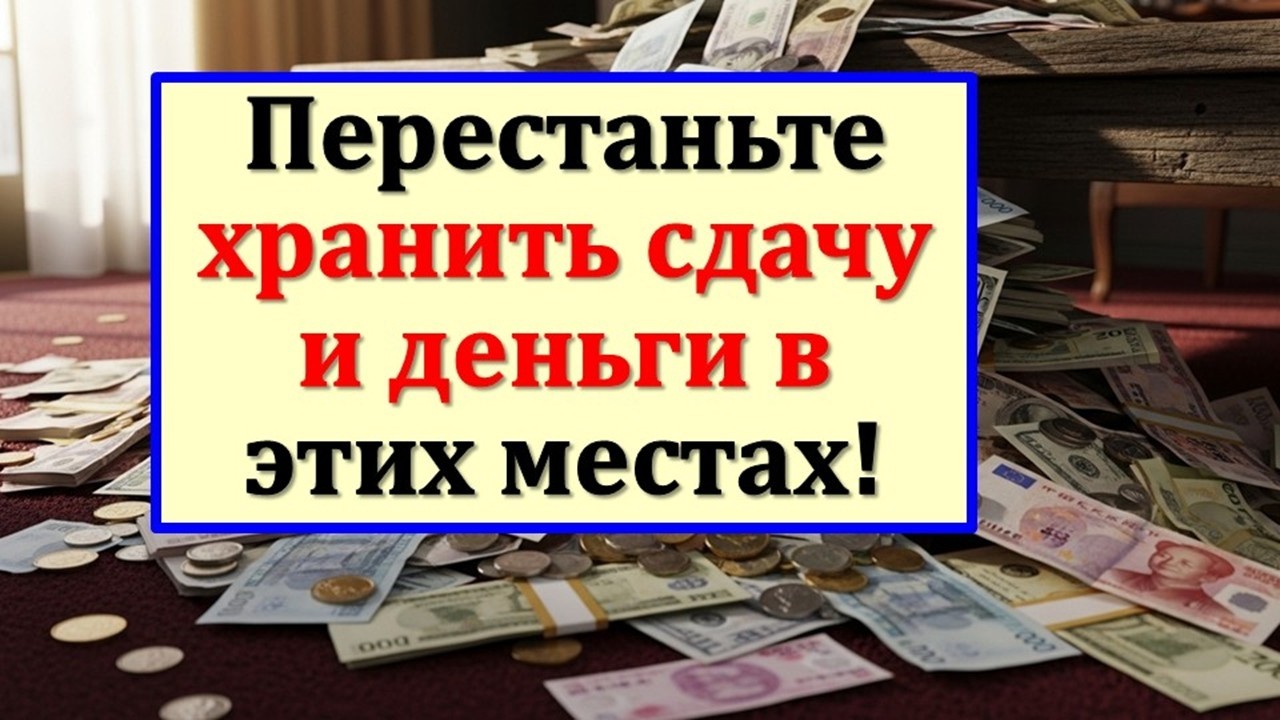 Перестаньте хранить сдачу в этих местах! Те 3 секунды, которые отнимают богатство и деньги у порога