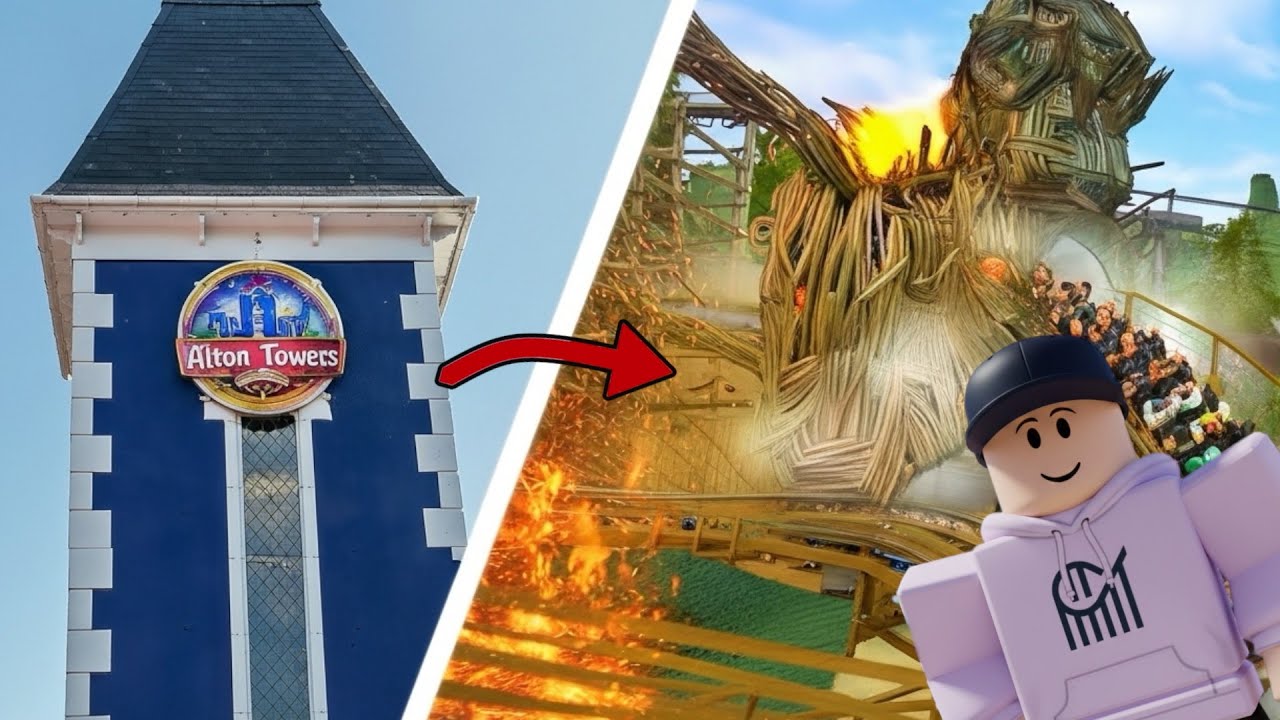 I visited Alton Towers in Roblox... and it was surprisingly realistic! 🎢
