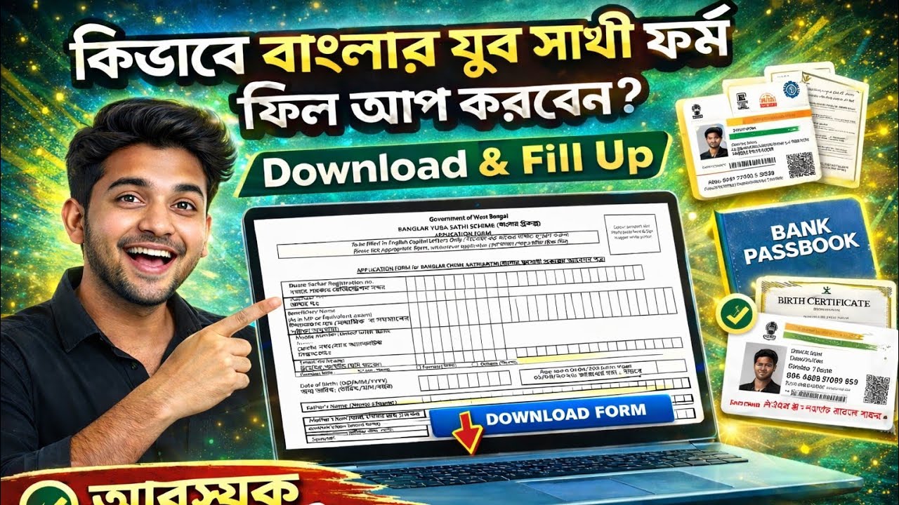 কীভাবে বাংলার যুব সাথী ফর্ম ফিলাপ করবেন ?  Banglar Yuva Sathi 2026 Form Fill Up