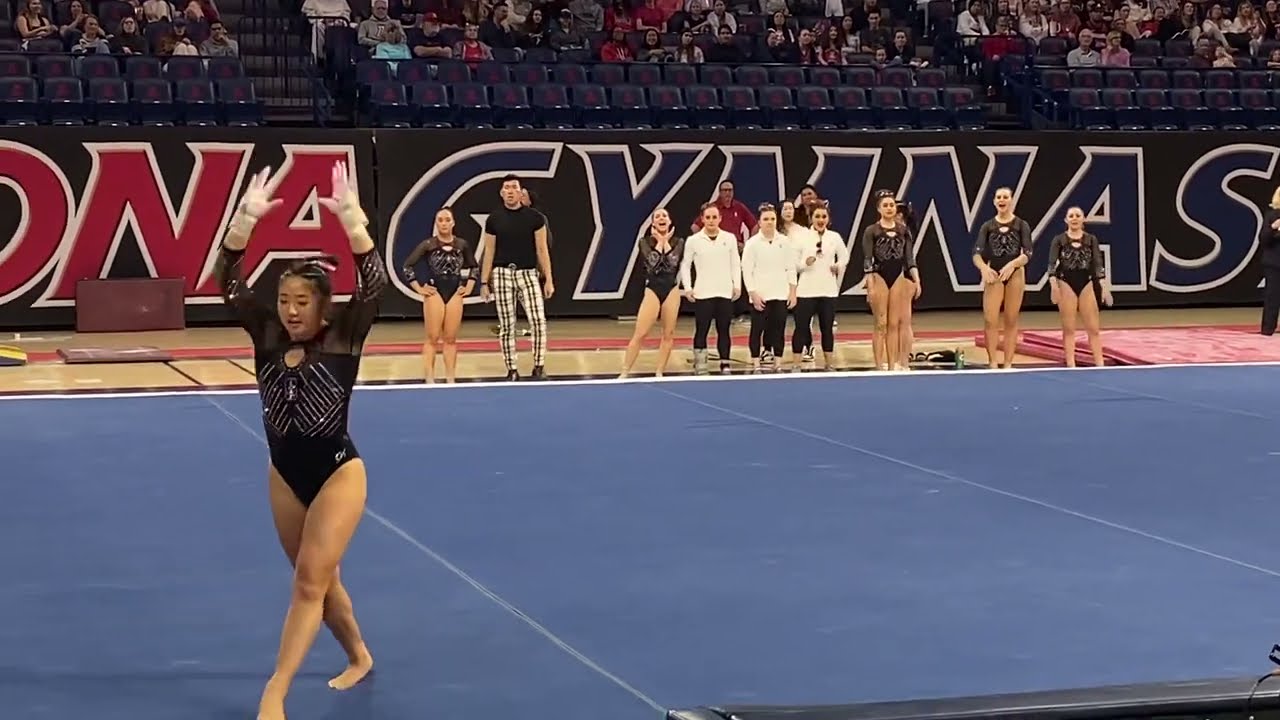 Mario Bros Gymnastics Floor Routine - Stanford #shorts #gymnastics #viral