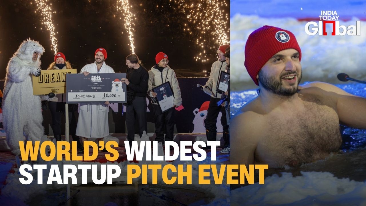 Startups Pitch Ideas While Standing In Freezing Water At Finland&rsquo;s Polar Bear Pitching