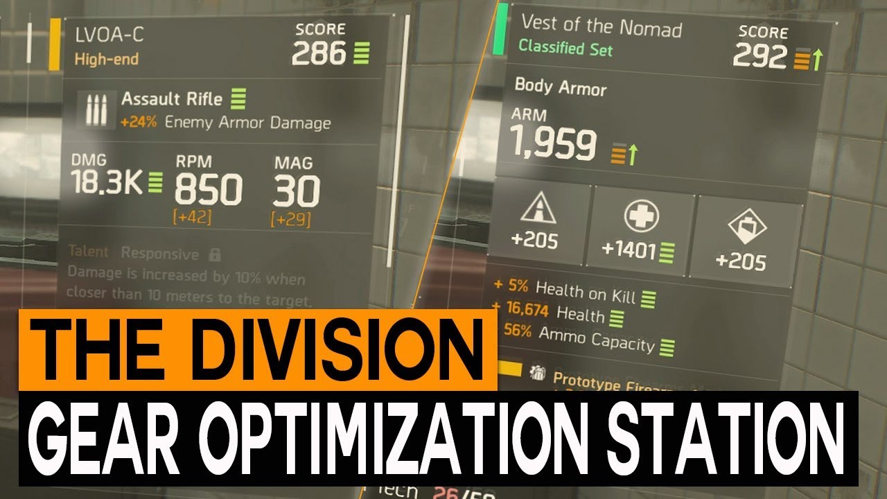 The Division | Gear Optimisation Station Breakdown & How to Optimise Effectively