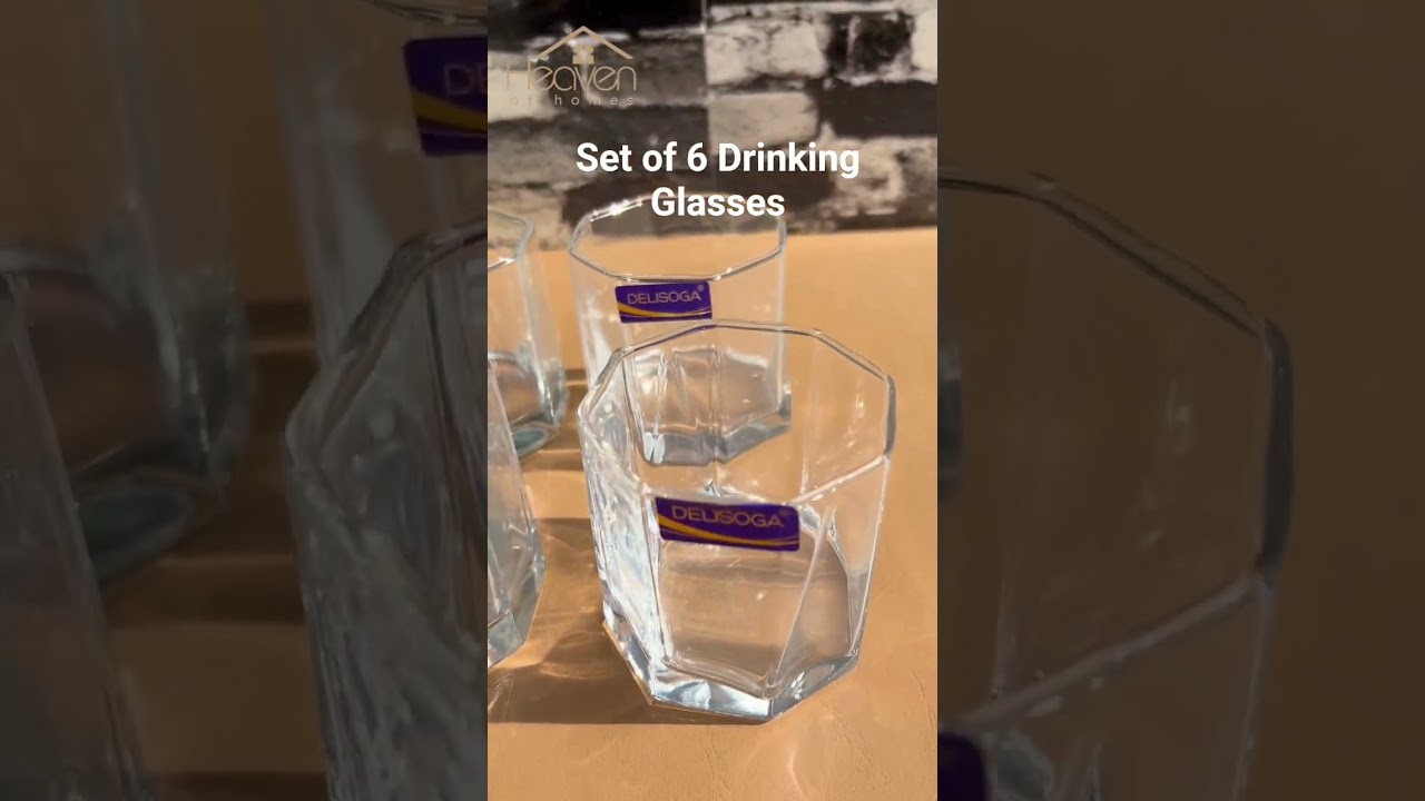 🌿Every sip deserves clarity — set of 6 premium drinking glasses! 