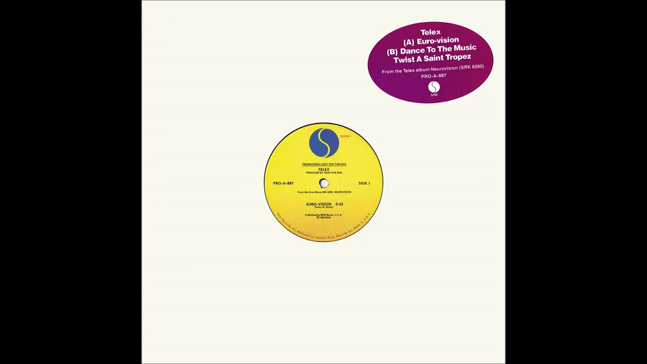 Telex - Euro-Vision (English language version, exclusive US promo extended mix)