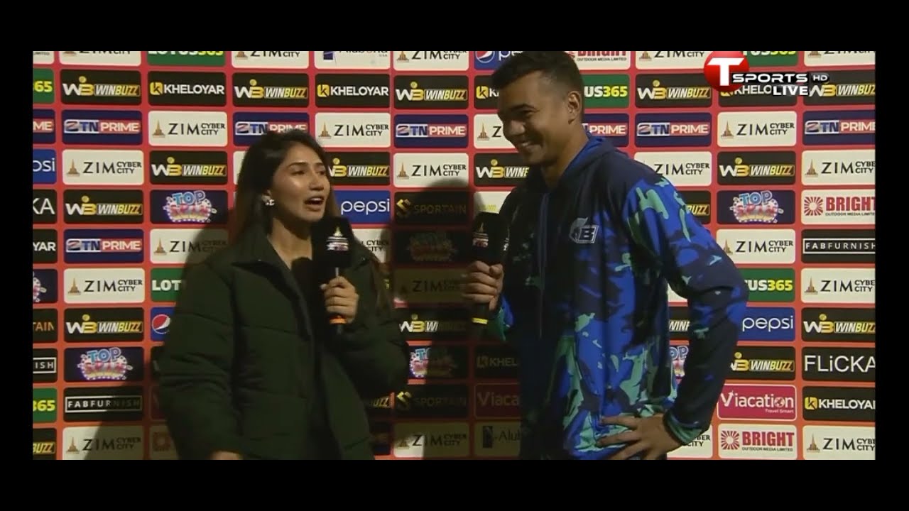 Taskin Ahmed interview in Zim Afro T10 league #cricket #ipl #taskinahmed   #bdcricket