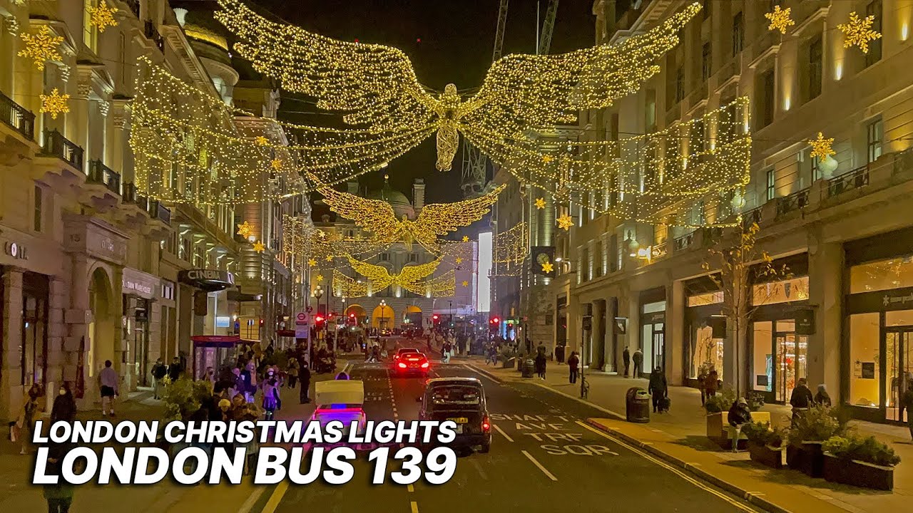 Best and cheapest way to see London's Christmas lights from a double-decker bus - Hop on BUS 139 🚌✨
