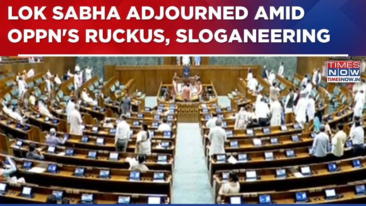 Showdown Over No-Trust Motion Against Om Birla: Lok Sabha Adjourned Amid Oppn's Ruckus, Sloganeering
