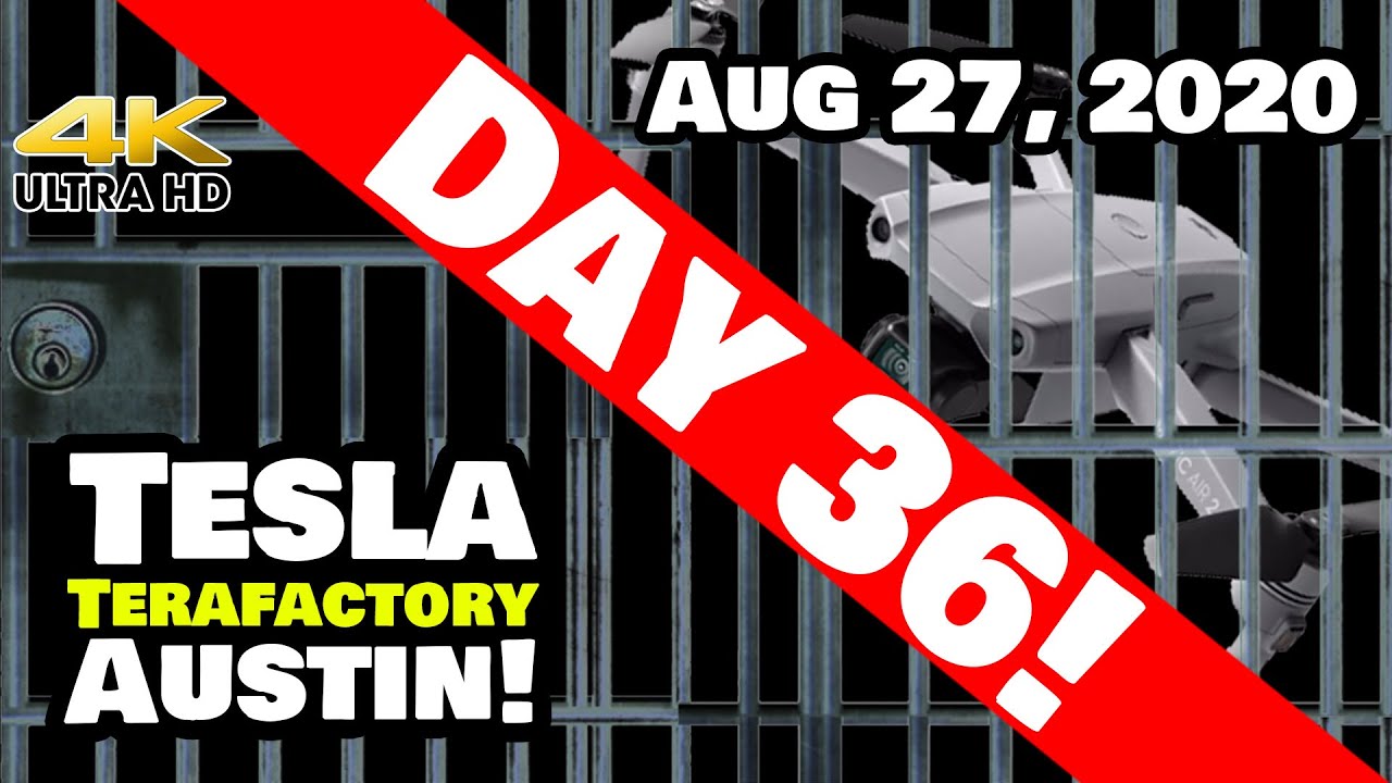 Tesla Gigafactory Austin 4K 8/27/20 - SECURITY THREATENS TO FILE CHARGES for filming Giga Texas!