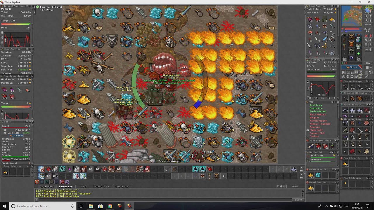 Hunt EK & ED roshamuul 1.6kk/h lvl 200