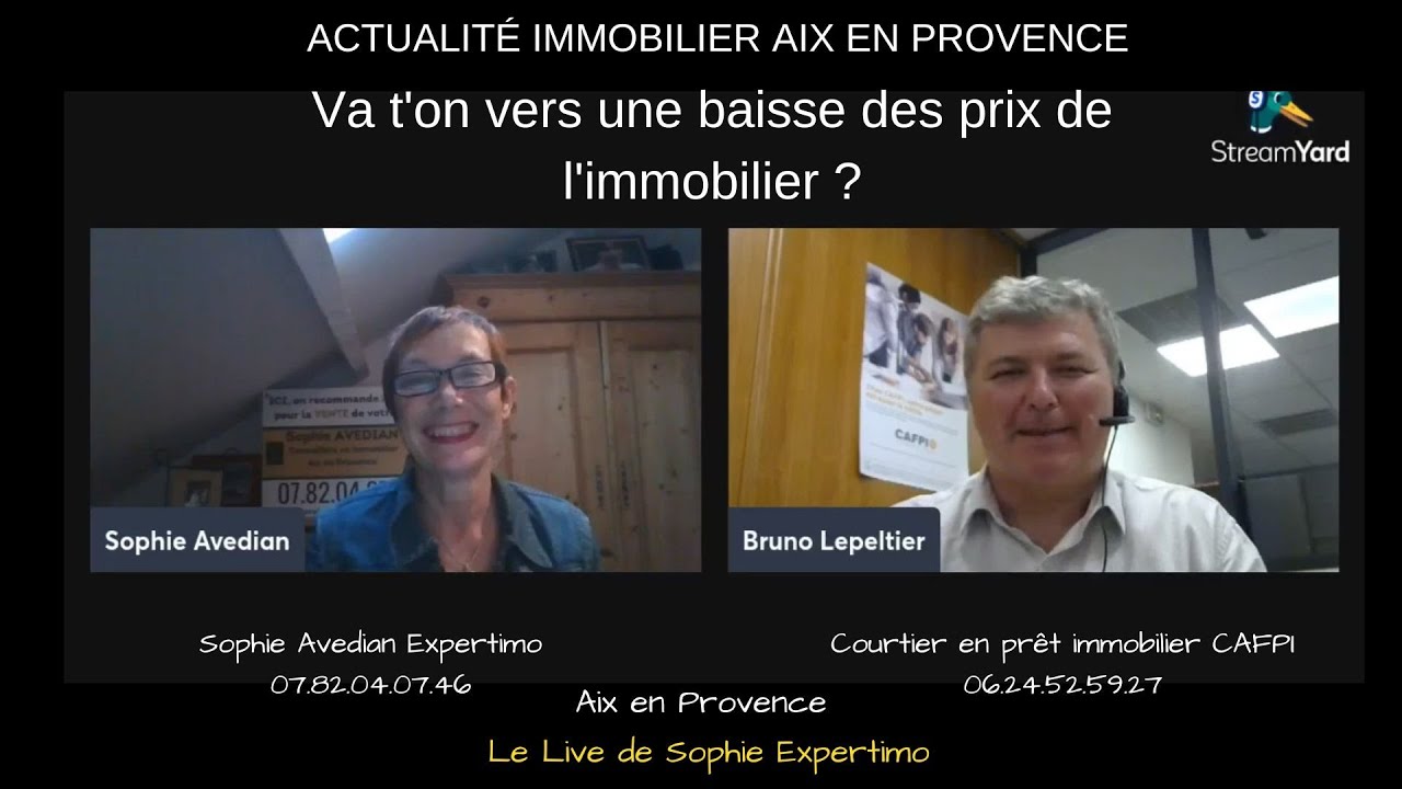 LE PRIX DE l'IMMOBILIER VA T'IL BAISSER ? (sur Aix en Provence)