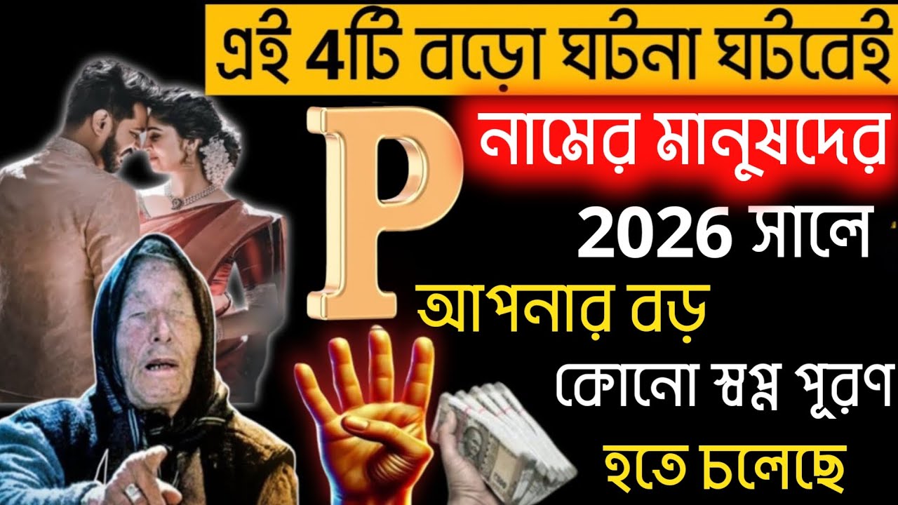 P নামের মানুষদের ২০২৬ সাল কেমন যাবে?P Namer Manush Kemon hoy 2026|P Name Rashifal 2026 Bengali