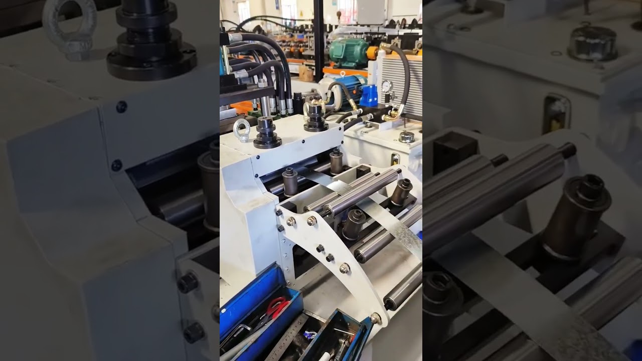 Steel Coil Cold Roll Forming Machine and Coil Punch Machine #rollformmachine