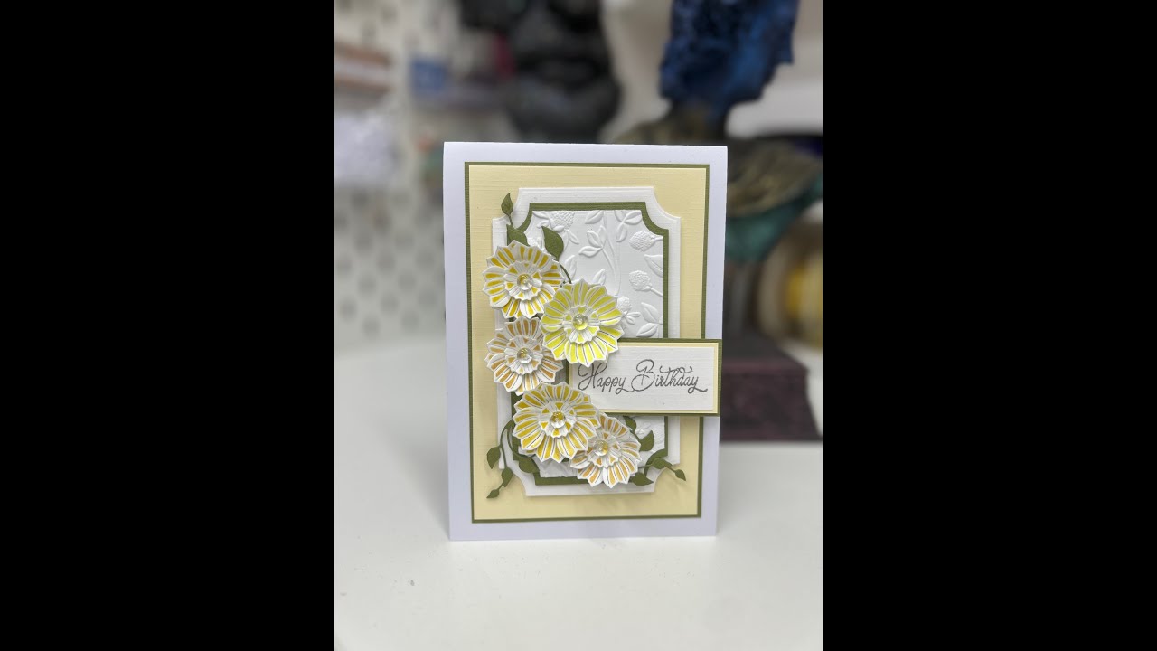 JND498 Shirley flower - Inking through the die plate