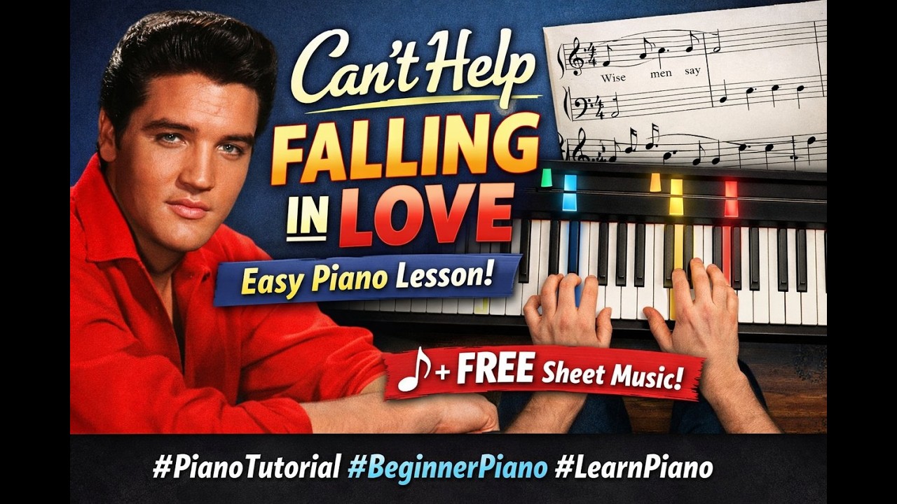 Can’t Help Falling in Love – Easy Piano Tutorial | Free Sheet Music | Elvis Presley