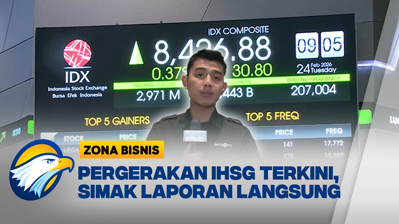 Pergerakan IHSG Hari Ini, Update Langsung Dari Bursa Efek Indonesia - [Zona Bisnis]