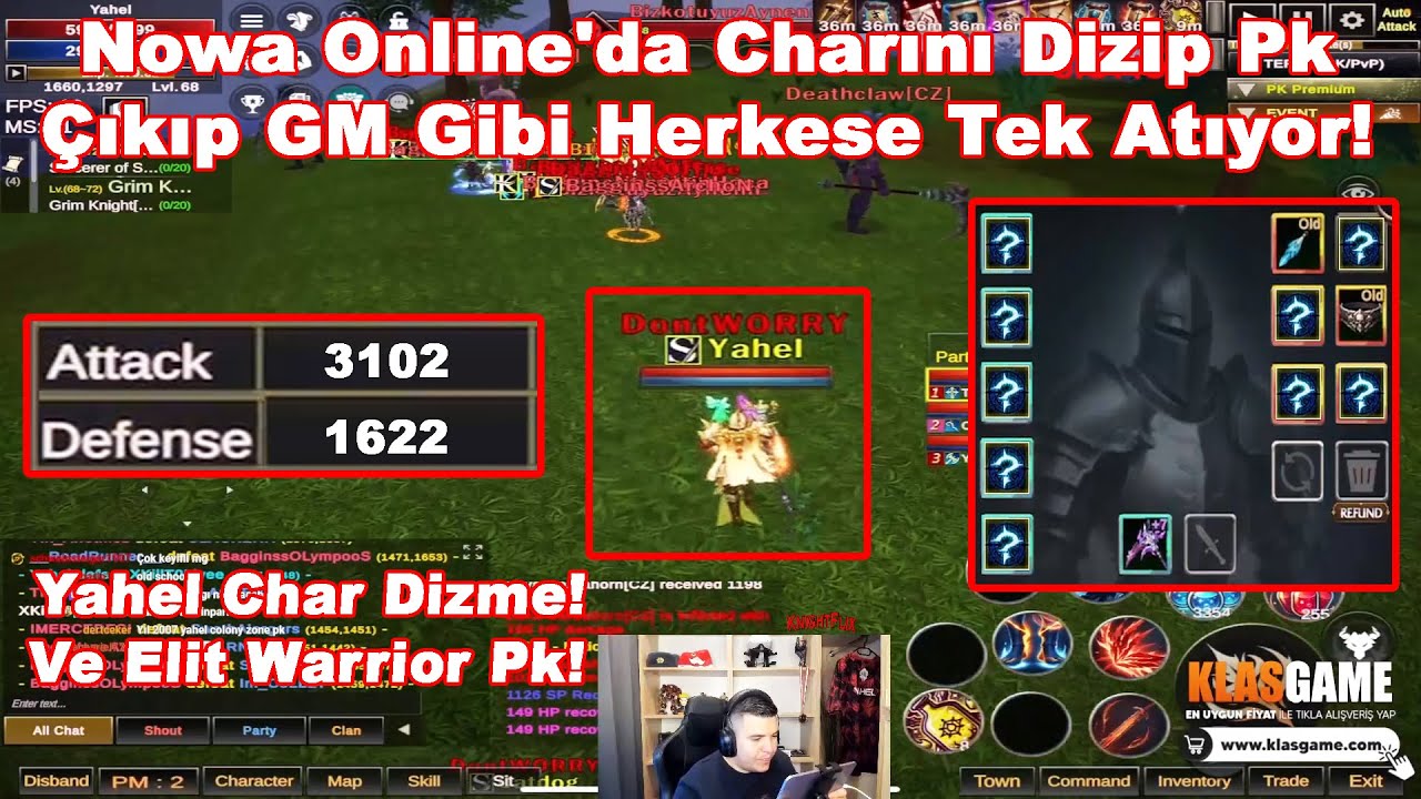Yahel - GM Gibi Char! Mobil MMORPG Nowa Online'da Charını Dizip Pk Çıkıp GM Gibi Herkese Tek Atıyor!