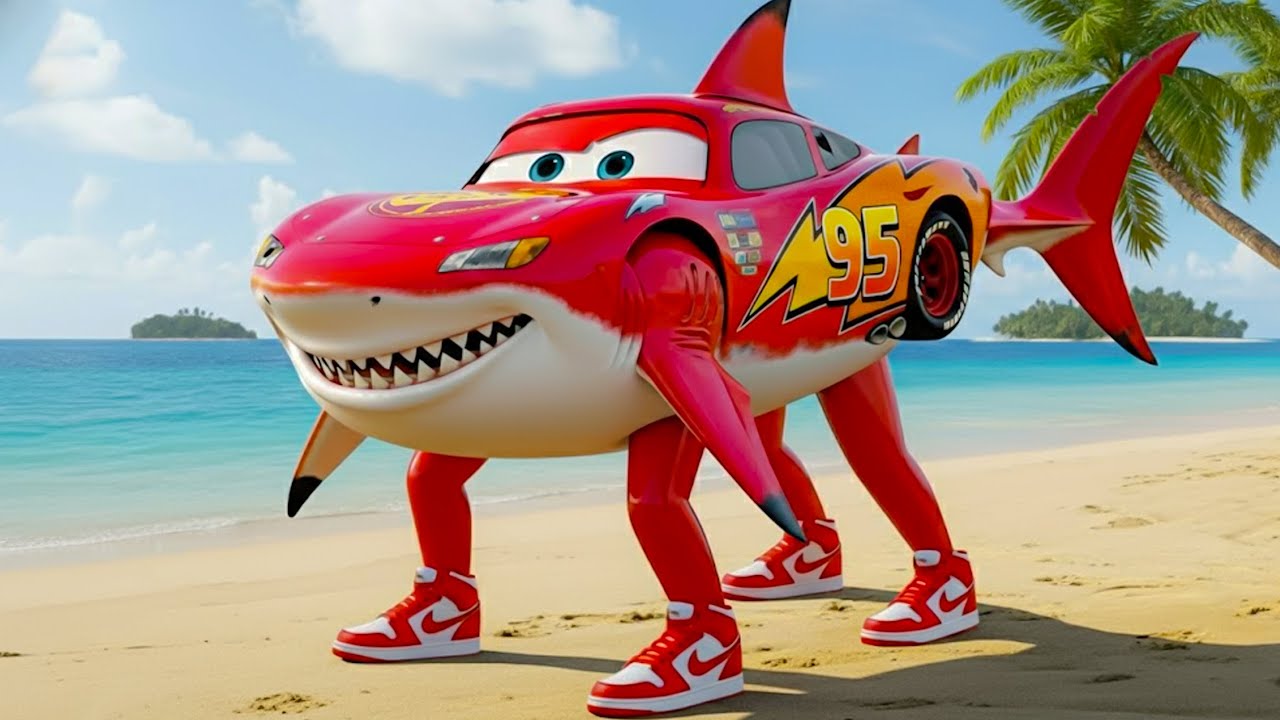 McQueen Gets Chased by Police & Turns Into a Shark | Ai Cat Story