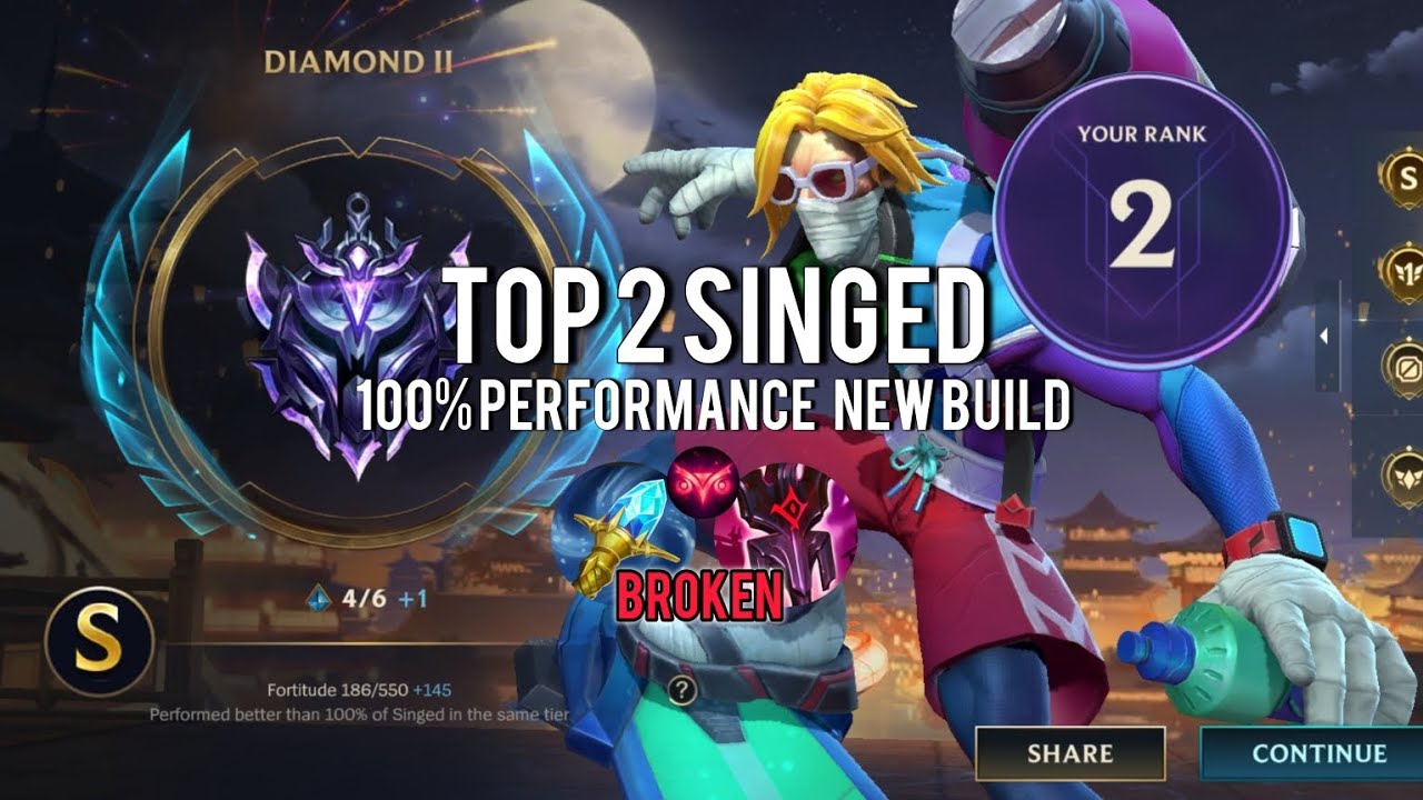 WildRift: Singed Jungle with NEW BROKEN BUILD & RUNES (Top 2)