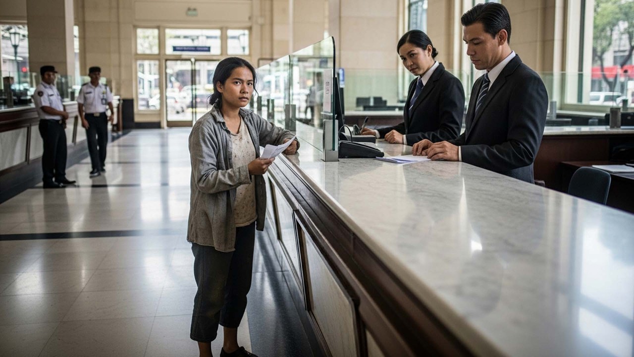 GADIS MISKIN DIHINA SAAT CAIRKAN DANA 5 M, SAAT NAMA AYAHNYA DISEBUT SEMUA STAF BANK KAGET!!!
