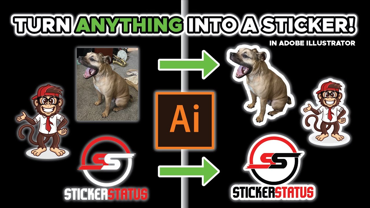 Как превратить что угодно в наклейку! Полный урок по Adobe Illustrator
