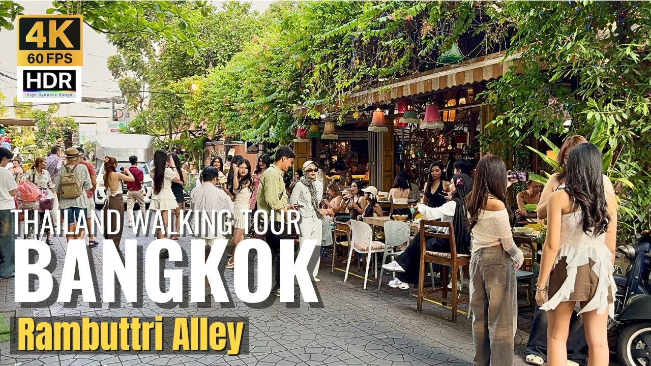 [BANGKOK] Evening Walk Though Tourist's Favorite At Rambuttri Road | Thailand [4K HDR]