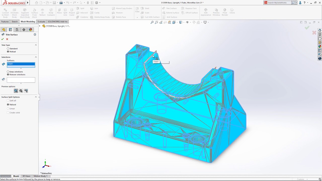 SOLIDWORKS 2020  -  Direct Mesh Editing
