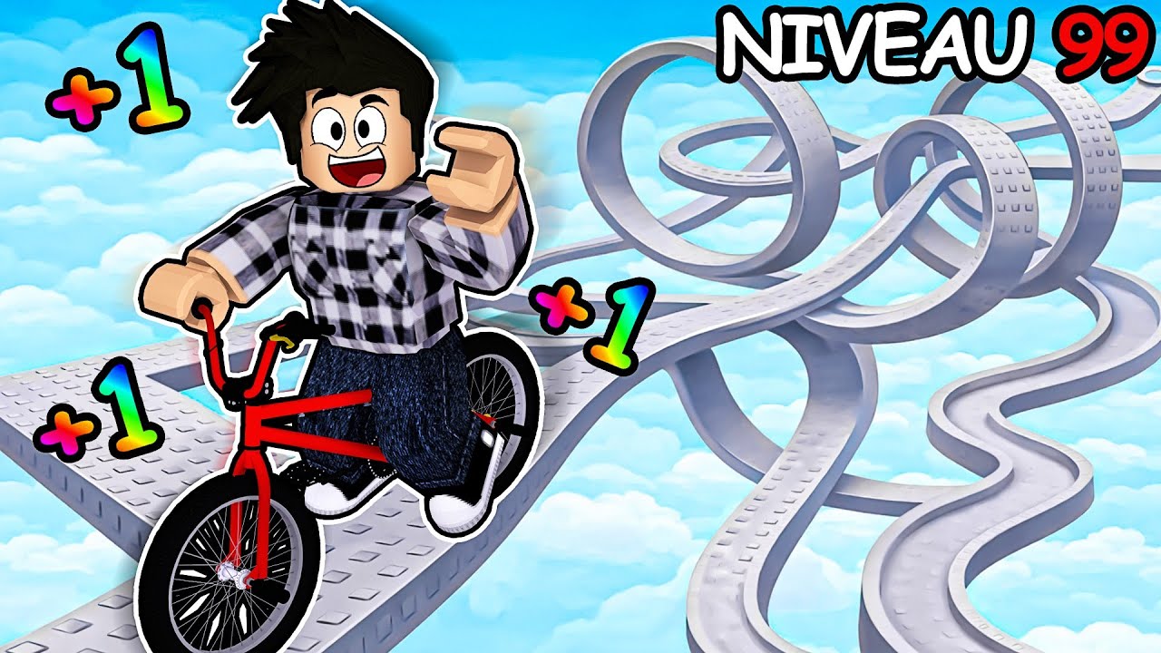 Roblox mais CHAQUE SECONDE +1 de Vitesse en VÉLO pour s’échapper…