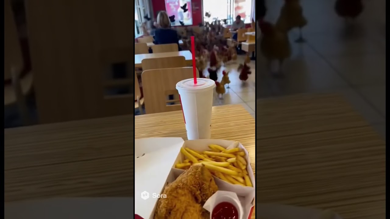 Galinhas  invadem KFC