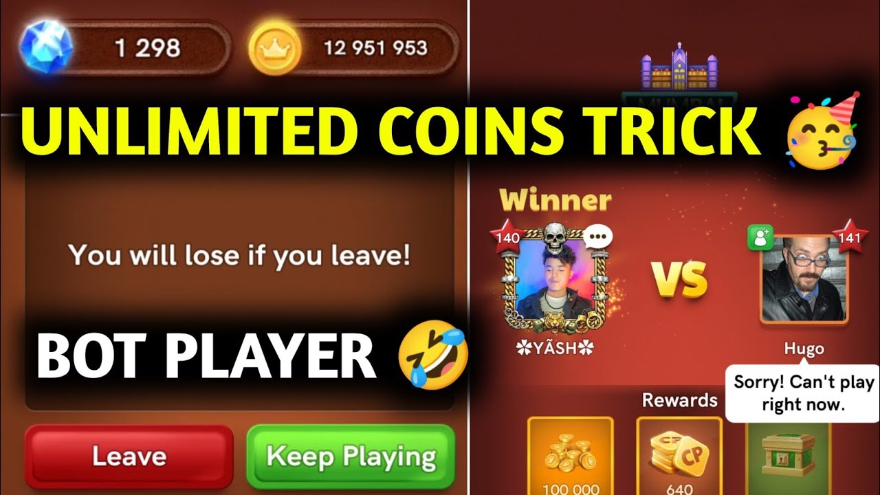 🥳 Carrom Pool Unlimited Coins New Trick🥳 Bot Player 🤣Carrom Pool Gaming Yash 🥳🥶