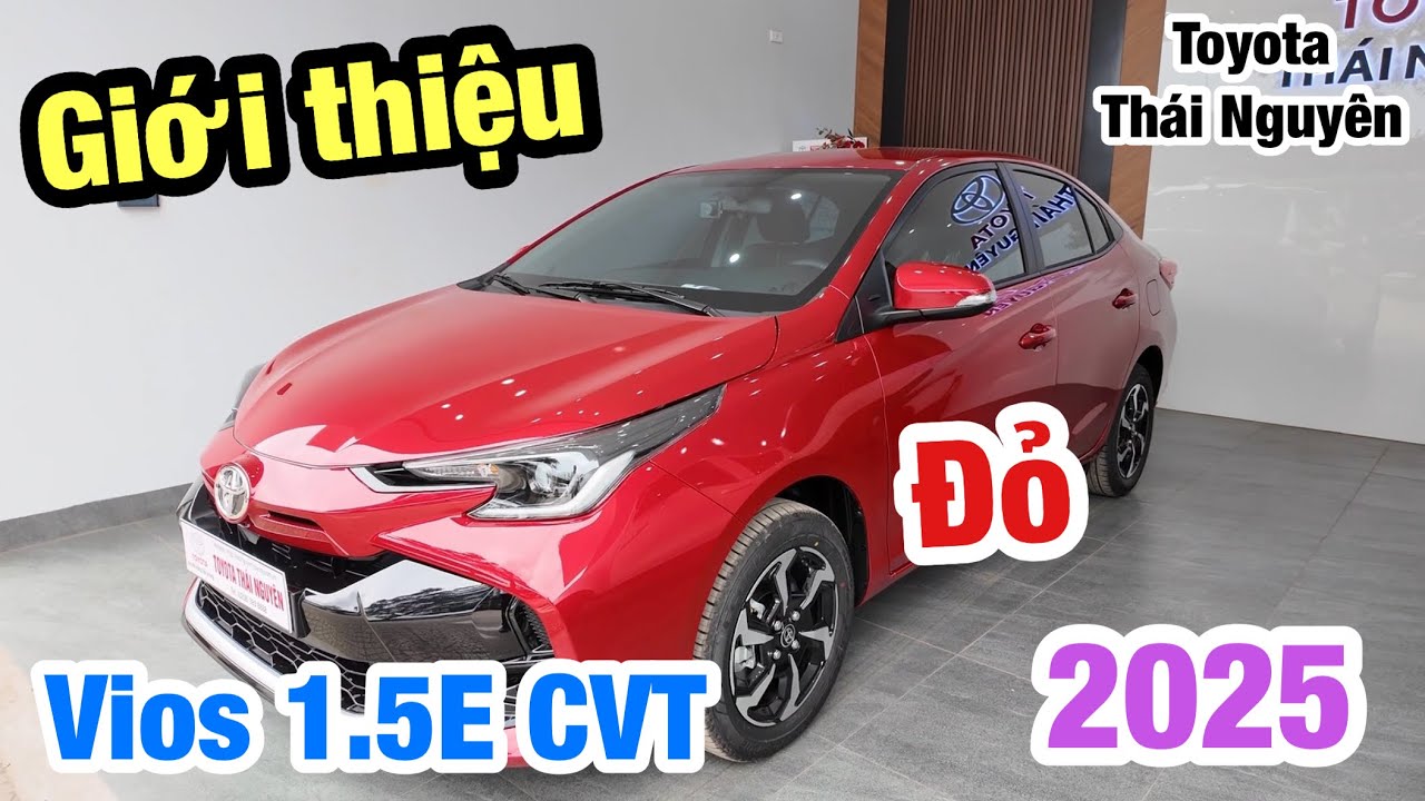 Vios 1.5E CVT 2025 màu Đỏ | Toyota Thái Nguyên