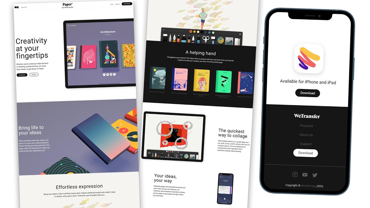 A Responsive easy landing website / Design Using HTML | CSS | JS (Адаптивная верстка легкого сайта)