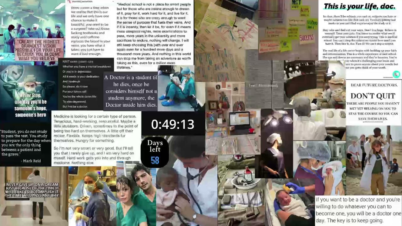 58 Days Left for NEET 2026 | 1 Hour Study Timer (No Music, No Excuses)
