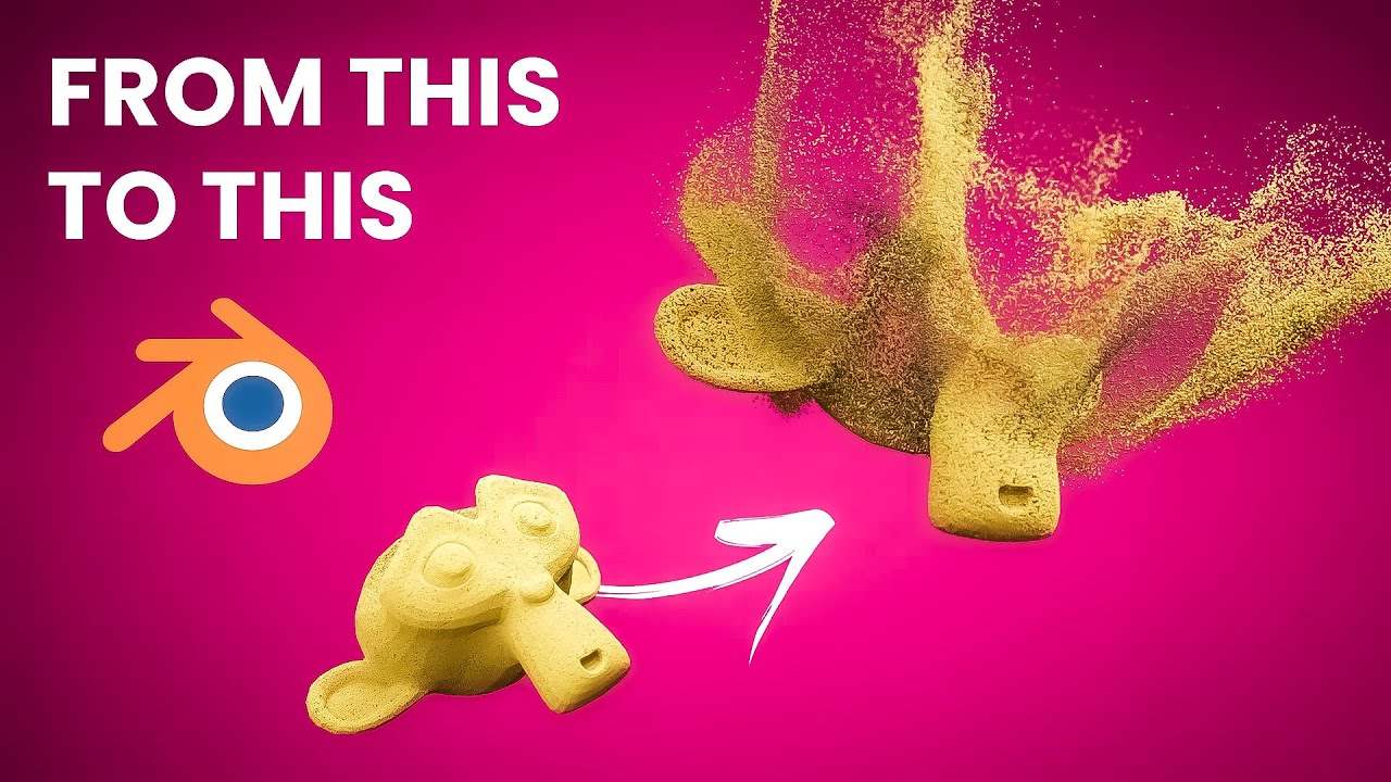 How to Disintegrate 3D Objects to Dust particles | Blender tutorial