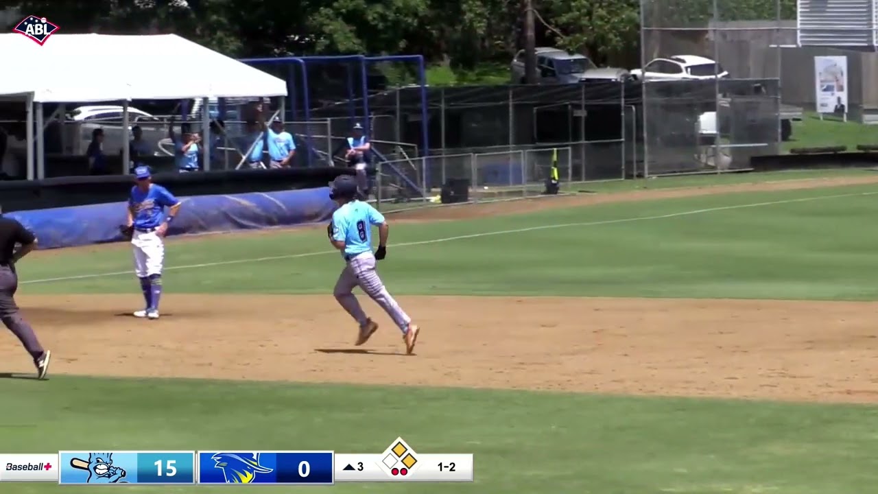 Josh Nati's first career Australian baseball League hit is a home run