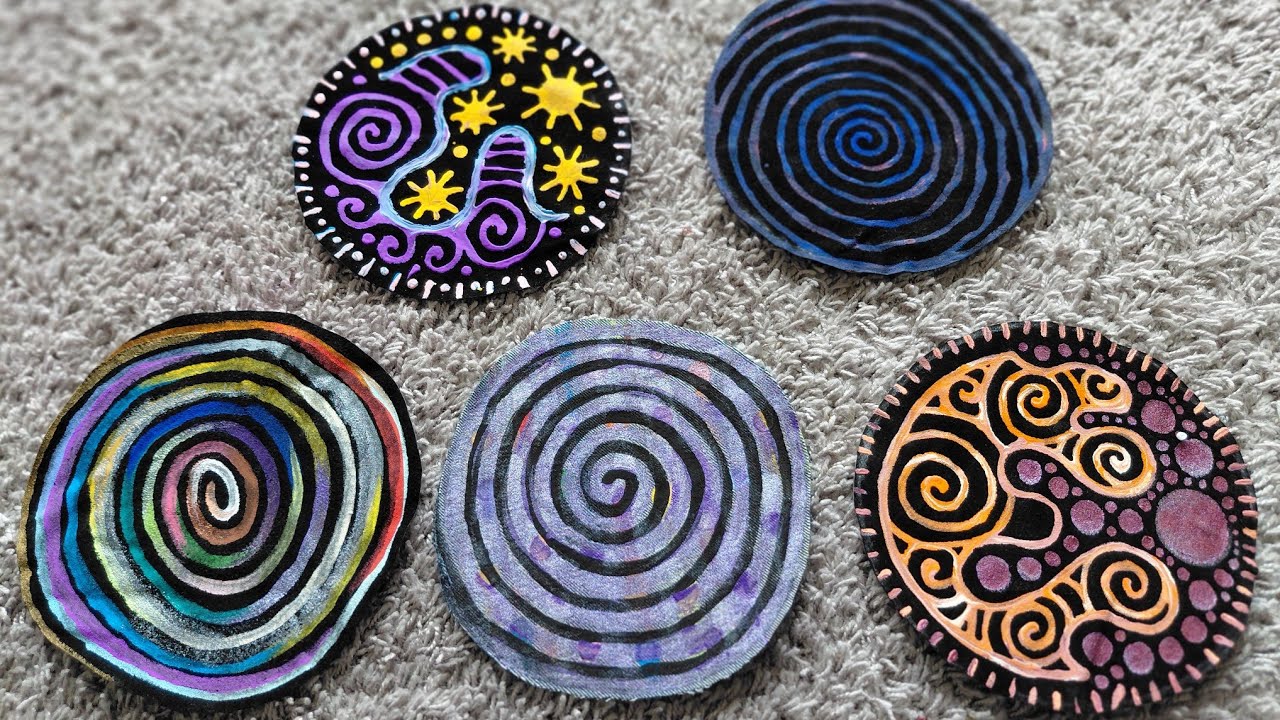 fabric painting leather patches