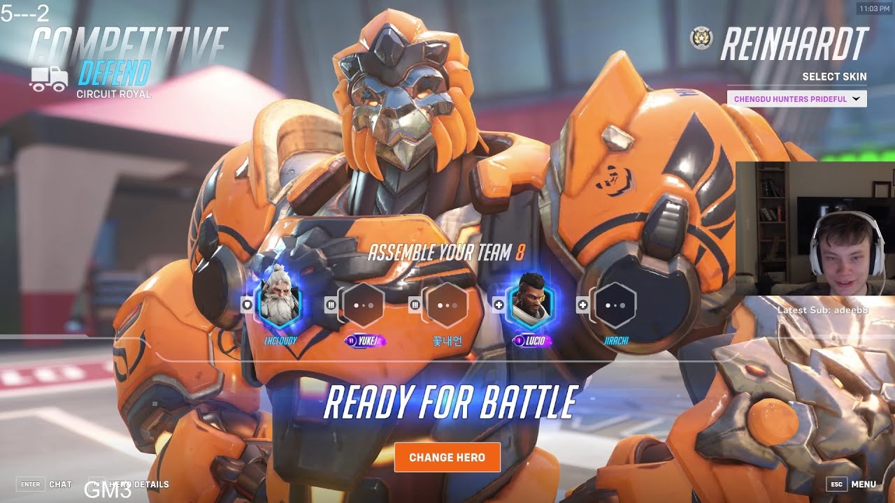 LHCLOUDY #1 REINHARDT GOD GAMEPLAY - OVERWATCH 2 SEASON 14 TOP 500