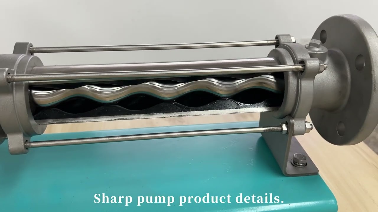 With hand-cranked screw pump.