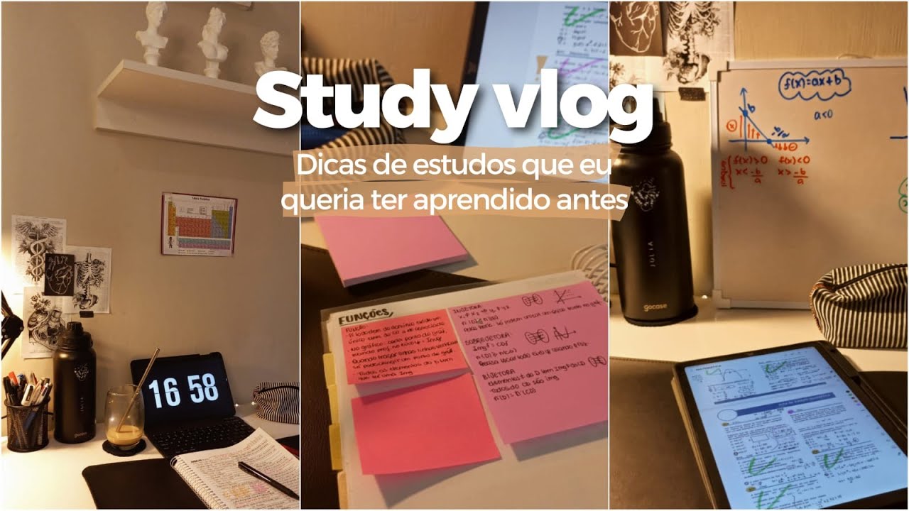 STUDY VLOG | dicas de estudos que eu queria ter aprendido antes + anota&ccedil;&otilde;es, motiva&ccedil;&atilde;o, rotina...
