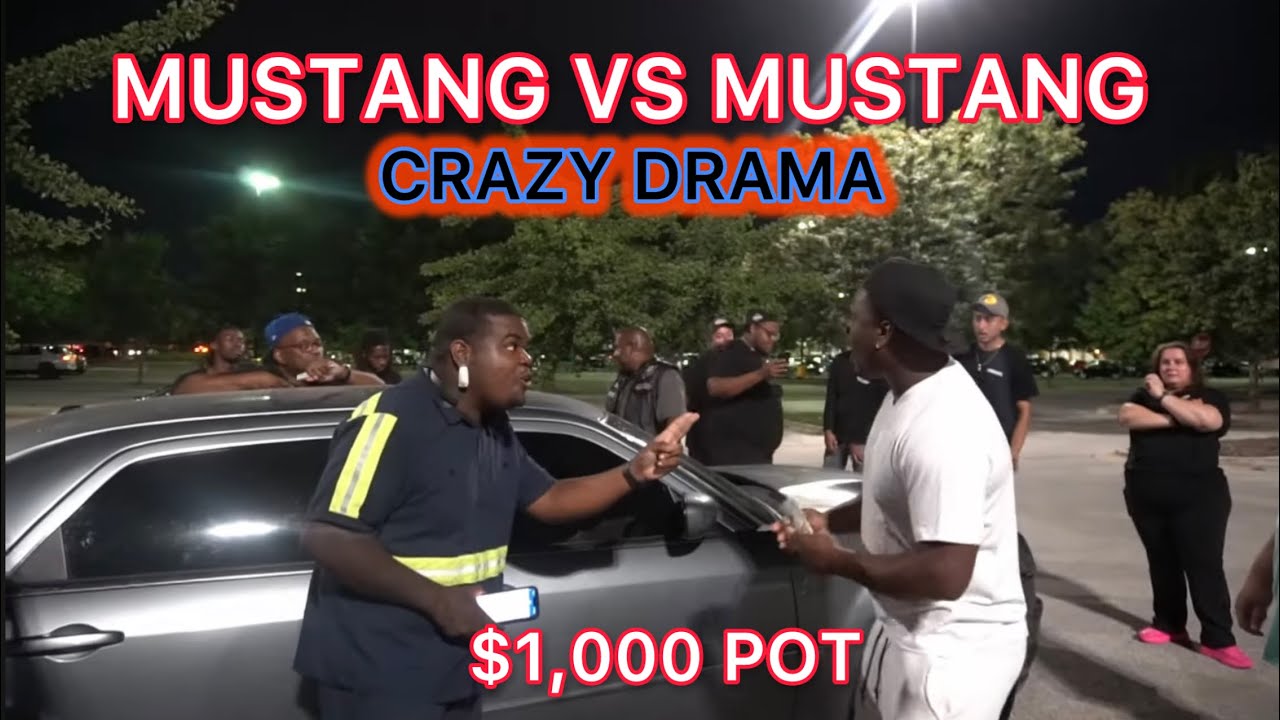UNNECESSARY DRAMA! STOCK MUSTANG CALLS OUT BOLT ON MUSTANG TO RACE FOR $1,000 POT!!! #mustang #ford