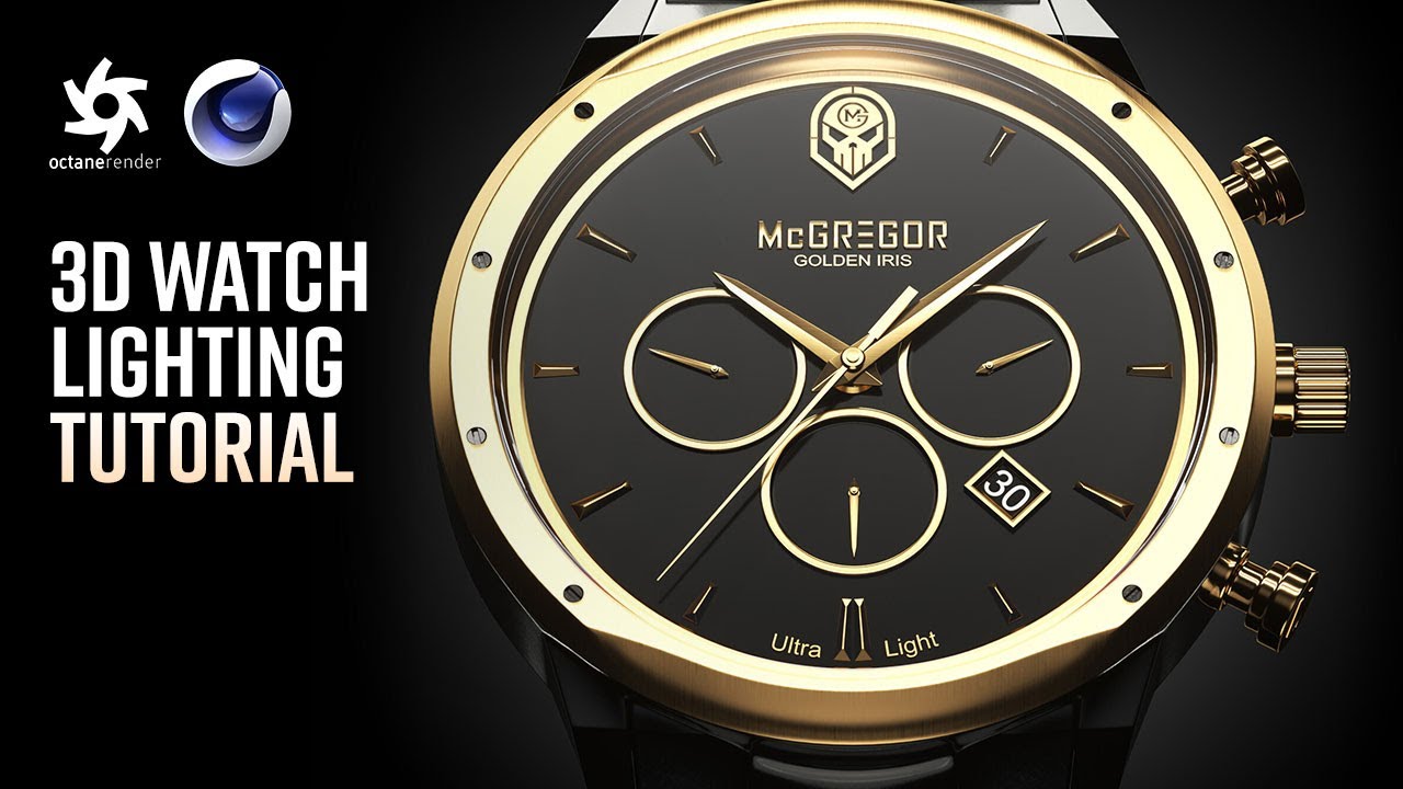 3D Watch Lighting in 20 minutes with Cinema 4D & Octane Render