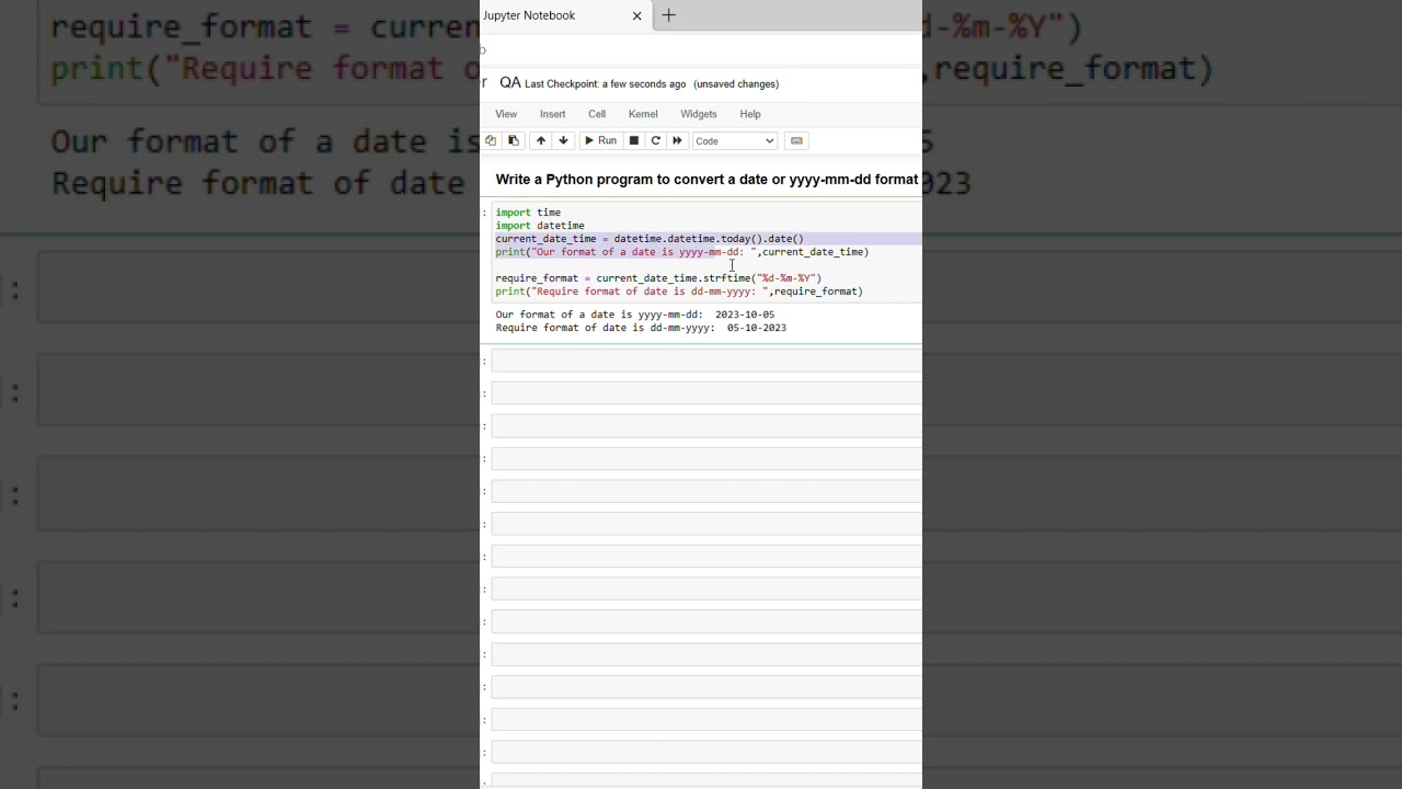 2.86 write a python program to convert date or yyyy-mm-dd format